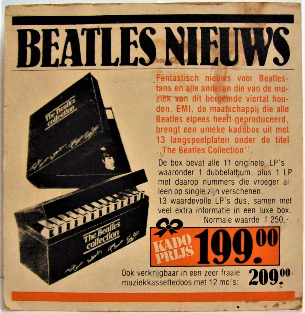 THE BEATLES RARE DUTCH PROMO SHOP DISPLAY STANDEE 'THE COLLECTION' ALBUMS 1