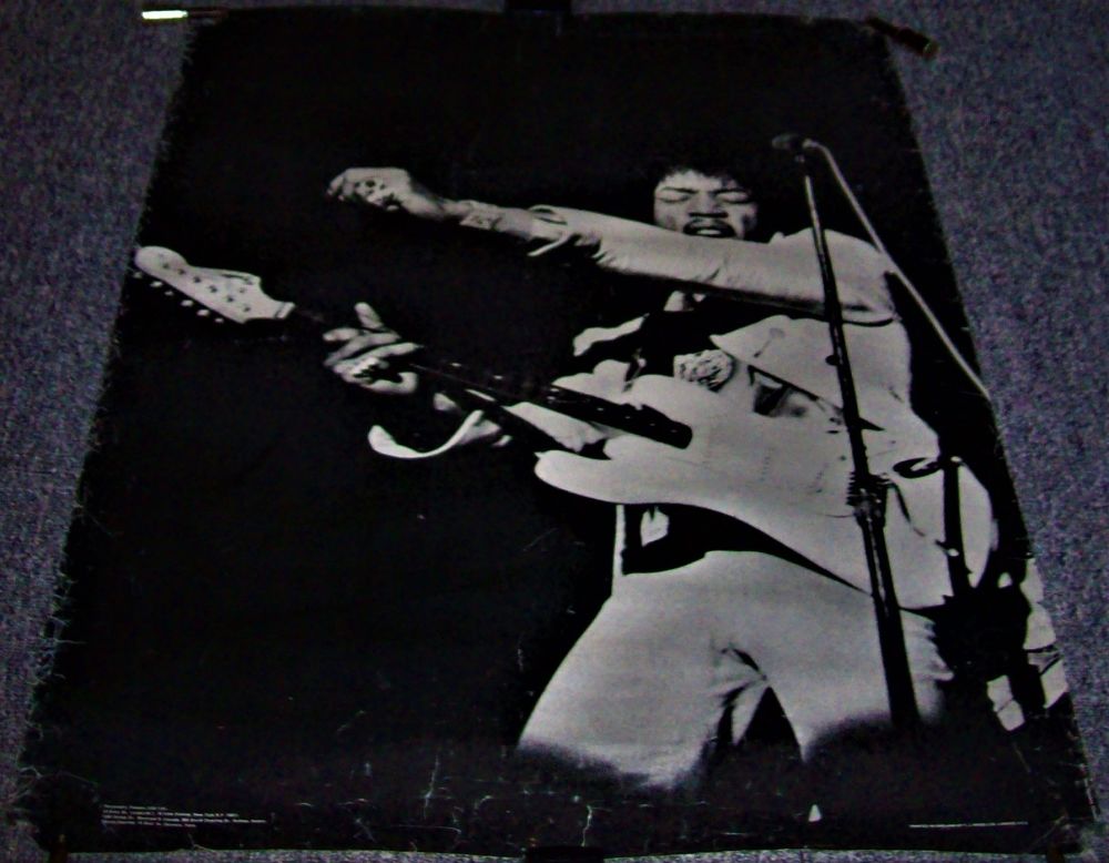 JIMI HENDRIX ABSOLUTELY STUNNING AND RARE U.K. B&W PERSONALITY POSTER FROM 