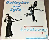 GALLAGHER & LYLE PAUL McCARTNEY AUTOGRAPHED UK PROMO POSTER ‘BREAKAWAY’ LP 1976