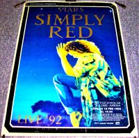 SIMPLY RED SUPERB CONCERT POSTER 15th FEBRUARY 1992 GLOBE ARENA STOCKHOLM SWEDEN