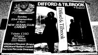 SQUEEZE DIFFORD & TILBROOK RARE CONCERT POSTER SUN 23rd SEPT 1984 CARDIFF WALES 