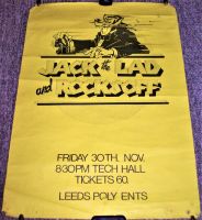 LINDISFARNE JACK THE LAD ROCKSOFF CONCERT POSTER FRI 30th NOV 1973 LEEDS UNI UK