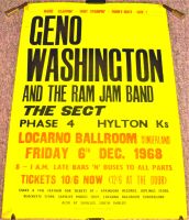 GENO WASHINGTON THE SECT RARE CONCERT POSTER FRI 6th DEC 1968 SUNDERLAND U.K.