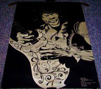 JIMI HENDRIX ABSOLUTELY STUNNING AND RARE UK UNICORN BOOKSHOP PEACE POSTER 1968