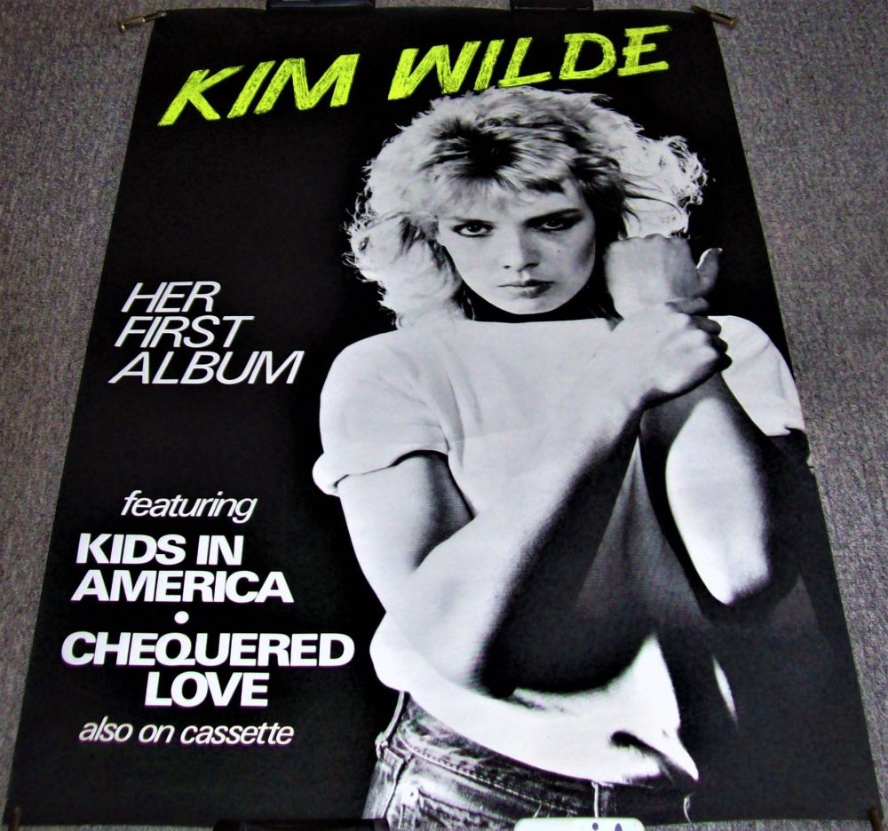 KIM WILDE STUNNING U.K. RECORD COMPANY PROMO POSTER SELF TITLED DEBUT ALBUM