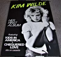 KIM WILDE STUNNING U.K. RECORD COMPANY PROMO POSTER SELF TITLED DEBUT ALBUM 1981