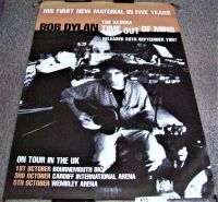 BOB DYLAN UK RECORD COMPANY PROMO AND TOUR POSTER 'TIME OUT OF MIND' ALBUM 1997
