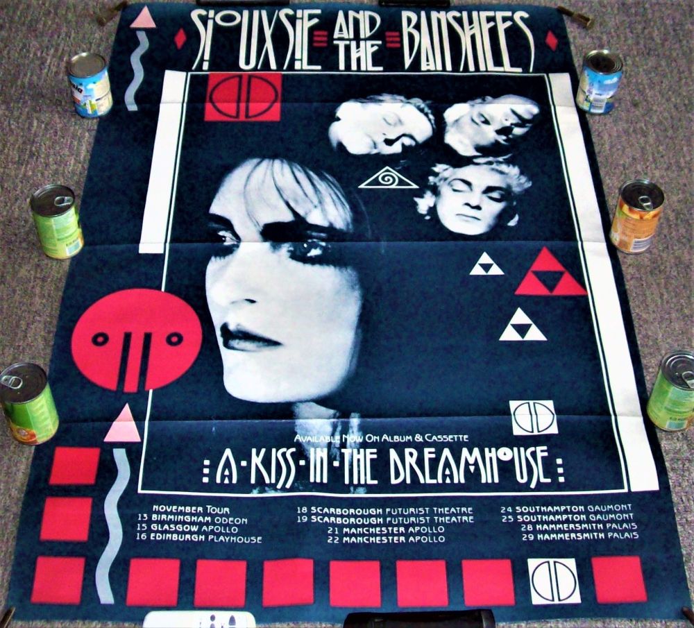 SIOUXSIE AND THE BANSHEES UK PROMO-TOUR POSTER 'A KISS IN THE DREAMHOUSE' L