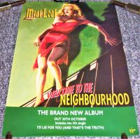 MEATLOAF RARE UK  REC COM PROMO POSTER 'WELCOME TO THE NEIGHBOURHOOD' ALBUM 1995