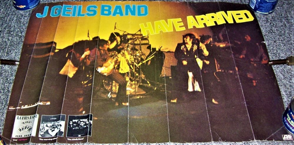 J.GILES BAND FABULOUS RARE U.K. RECORD COMPANY PROMO POSTER ALBUMS ISSUED 1