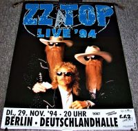 ZZ TOP CONCERT POSTER SUNDAY 29th NOVEMBER 1994 DEUTSCHLANDHALLE BERLIN GERMANY