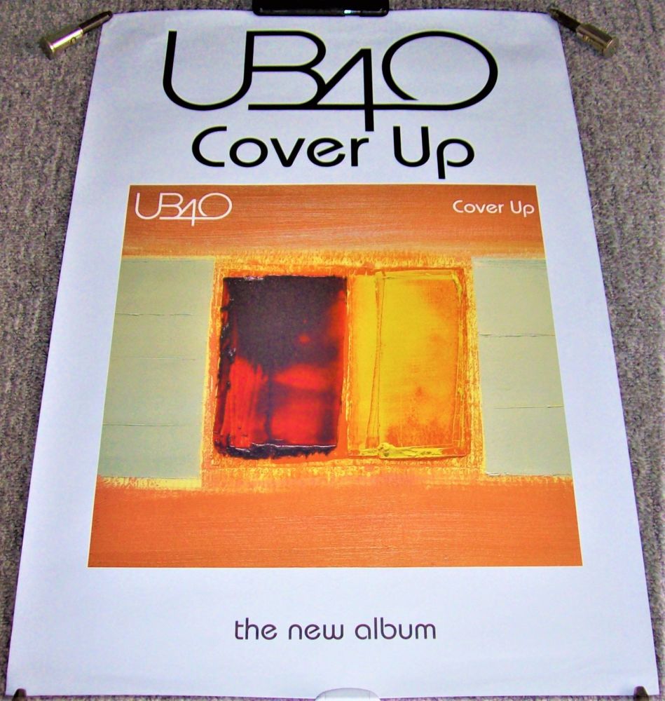 UB40 REALLY STUNNING RARE U.K. RECORD COMPANY PROMO POSTER 'COVER UP' ALBUM