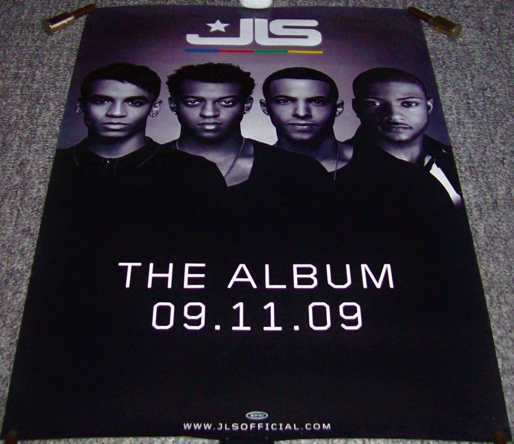 JLS REALLY SUPERB U.K. RECORD COMPANY PROMO POSTER SELF TITLED DEBUT ALBUM 