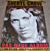 SHERYL CROW GERMAN RECORD COMPANY PROMO POSTER 'THE GLOBE SESSIONS' ALBUM 1998