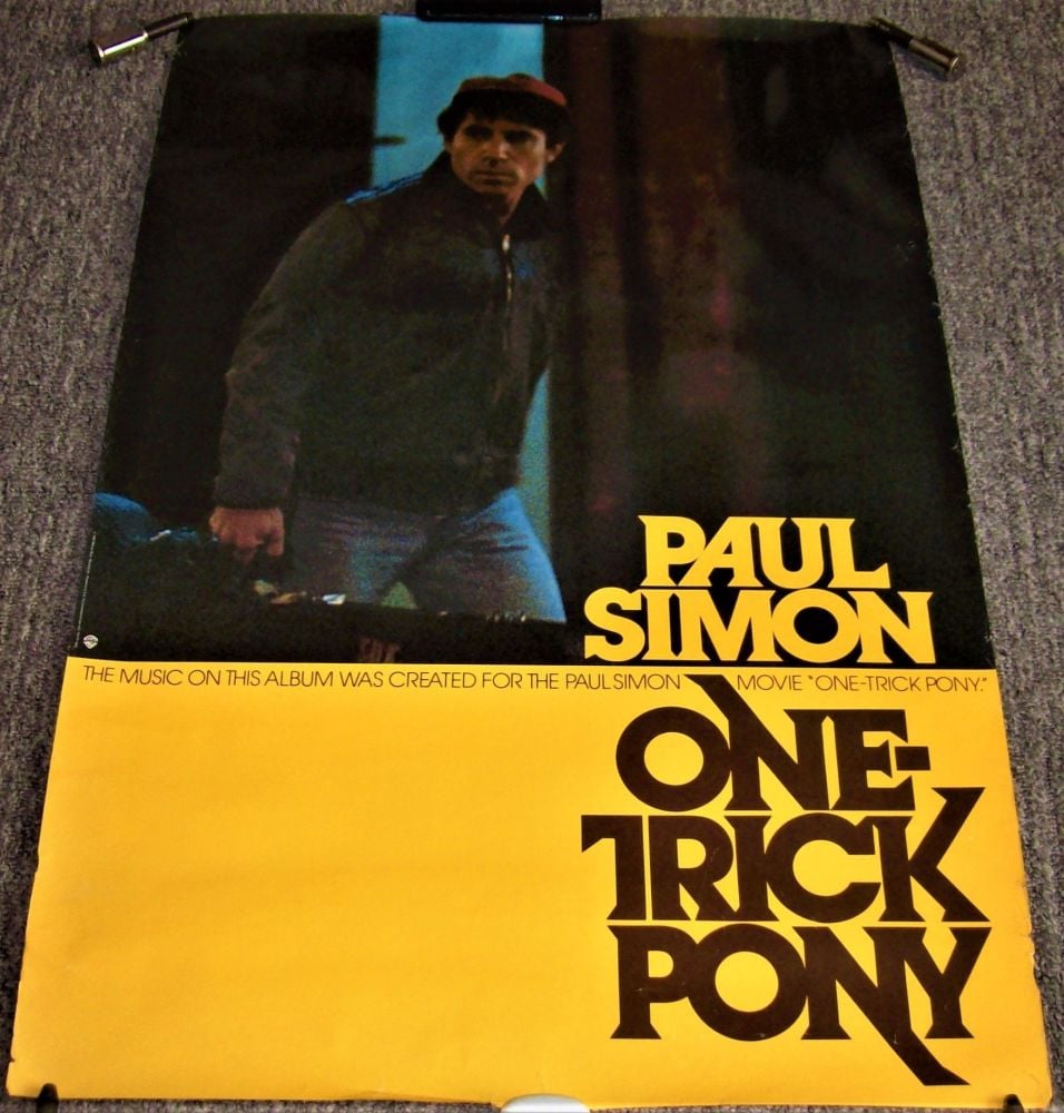 PAUL SIMON SUPERB U.S. RECORD COMPANY PROMO POSTER 'ONE TRICK PONY' ALBUM 1