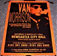 VAN MORRISON FABULOUS CONCERT POSTER SATURDAY 2nd MARCH 2002 NEWCASTLE CITY HALL