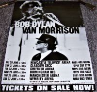 BOB DYLAN AND VAN MORRISON ABSOLUTELY STUNNING AND RARE U.K. TOUR POSTER 1998
