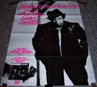 GARY U.S. BONDS STUNNING UK RECORD COMPANY PROMO POSTER "ON THE LINE" ALBUM 1982