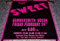 SWEET STUNNING CONCERT POSTER FRI 24th FEB 1978 HAMMERSMITH ODEON UK 90's REPRO