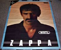 FRANK ZAPPA STUNNING & VERY RARE 1983/1984 LARGE FRENCH PROMOTIONAL TOUR POSTER