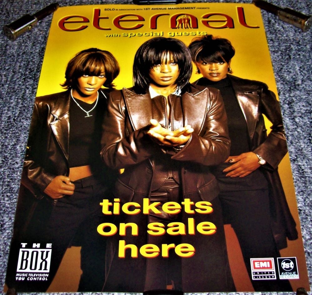 ETERNAL SUPERB RARE 'TICKETS ON SALE HERE' PROMOTIONAL U.K. TOUR POSTER IN 