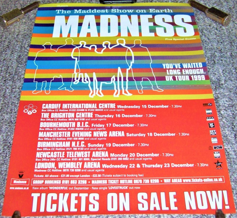 MADNESS 'YOU'VE WAITED LONG ENOUGH' TICKETS ON SALE NOW U.K. TOUR POSTER 19