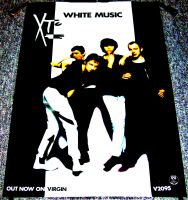 XTC STUNNING AND RARE U.K. RECORD COMPANY PROMO POSTER 'WHITE MUSIC' ALBUM 1978