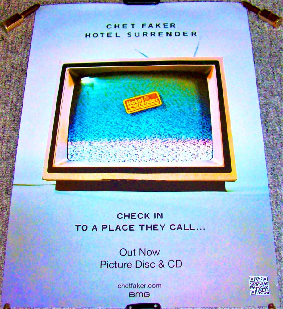 CHET FAKER SUPERB U.K. RECORD COMPANY PROMO POSTER 'HOTEL SURRENDER' ALBUM 