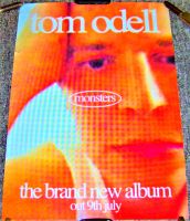 TOM ODELL REALLY STUNNING U.K. RECORD COMPANY PROMO POSTER 'MONSTERS' ALBUM 2021