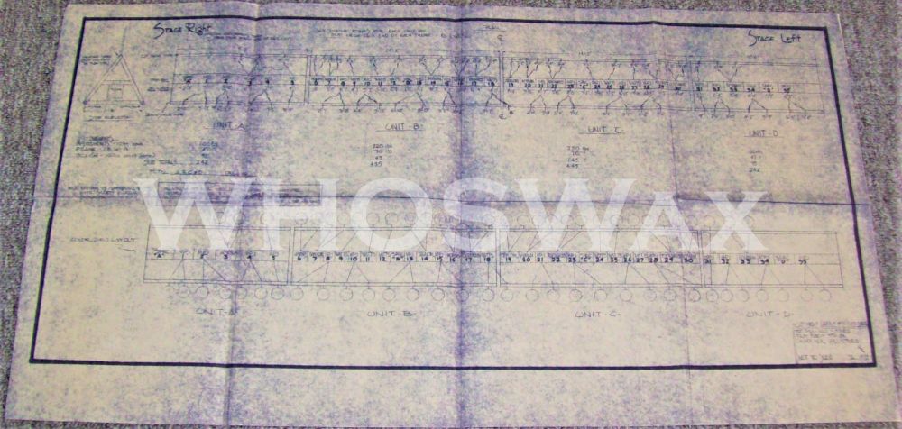 THE ROLLING STONES CHIPMONCK STAGE CONSTRUCTION BLUEPRINT FOR FAR EAST TOUR