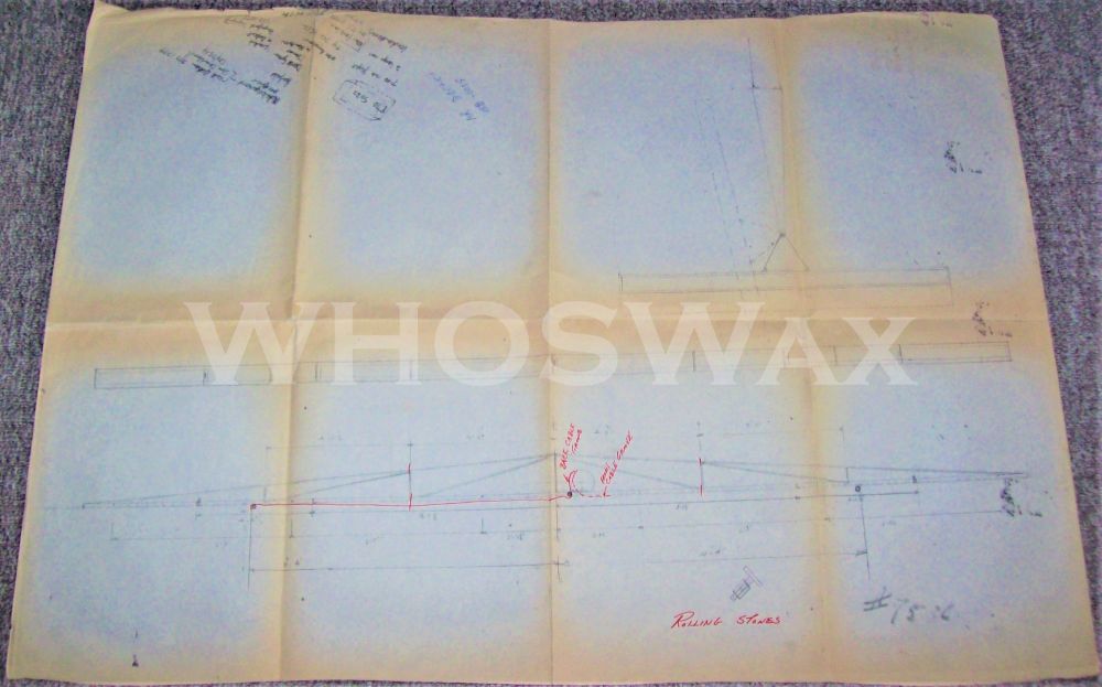 THE ROLLING STONES CHIPMONCK STAGE CONSTRUCTION BLUEPRINT FOR FAR EAST TOUR