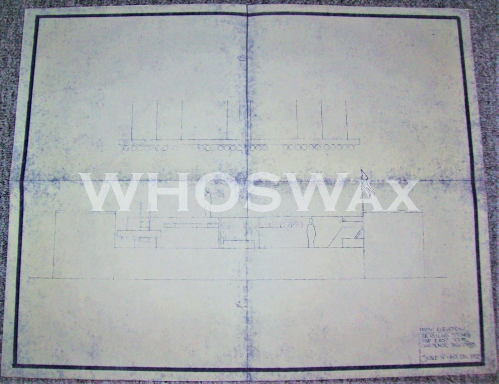 THE ROLLING STONES CHIPMONCK STAGE CONSTRUCTION BLUEPRINT FOR FAR EAST TOUR