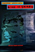 THE BEATLES GEORGE HARRISON U.S. REC COM PROMO POSTER 'LIVE IN JAPAN' ALBUM 1992