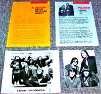 THE LOVIN' SPOONFUL SUPERB & RARE U.K. RECORD COMPANY PROMO PRESS KIT 1973-1974