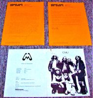 CMU STUNNING U.K. RECORD COMPANY PROMO PRESS RELEASE 'SPACE CABARET' ALBUM 1973