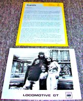 LOCOMOTIVE GT RARE UK RECORD COMPANY PROMO PRESS RELEASE SELF TITLED ALBUM 1974