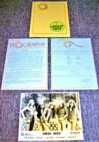 URIAH HEEP RARE U.K. RECORD COMPANY PROMO PRESS KIT 'SWEET FREEDOM' ALBUM 1973