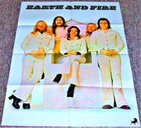 EARTH AND FIRE RARE U.K. RECORD COMPANY PROMOTIONAL POSTER 'ATLANTIS' ALBUM 1973