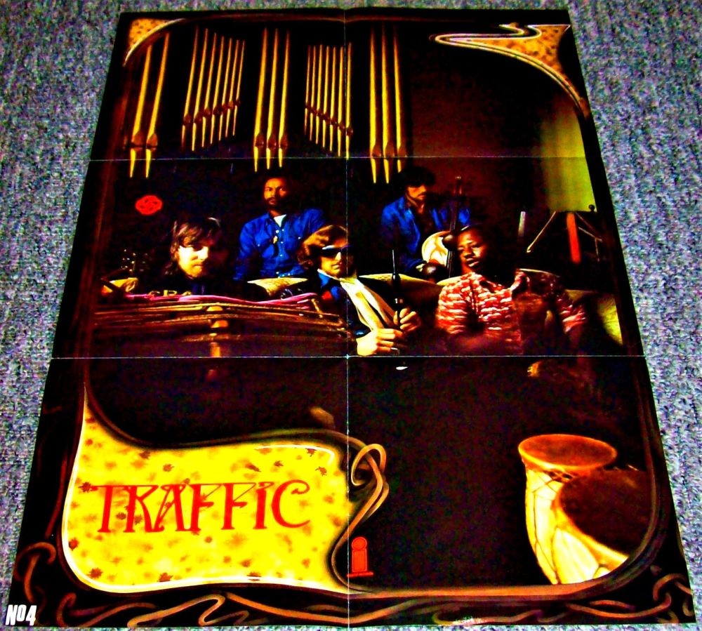 TRAFFIC SUPERB RARE UK RECORD COMPANY PROMO POSTER 'ON THE ROAD' LIVE ALBUM