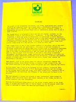 TRIUMVIRAT RARE UK PROMO PRESS RELEASE 'ILLUSIONS ON A DOUBLE DIMPLE' ALBUM 1974