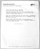 SPEEDY KEEN RARE U.K. RECORD COMPANY PROMO PRESS RELEASE 'LET US IN' SINGLE 1973