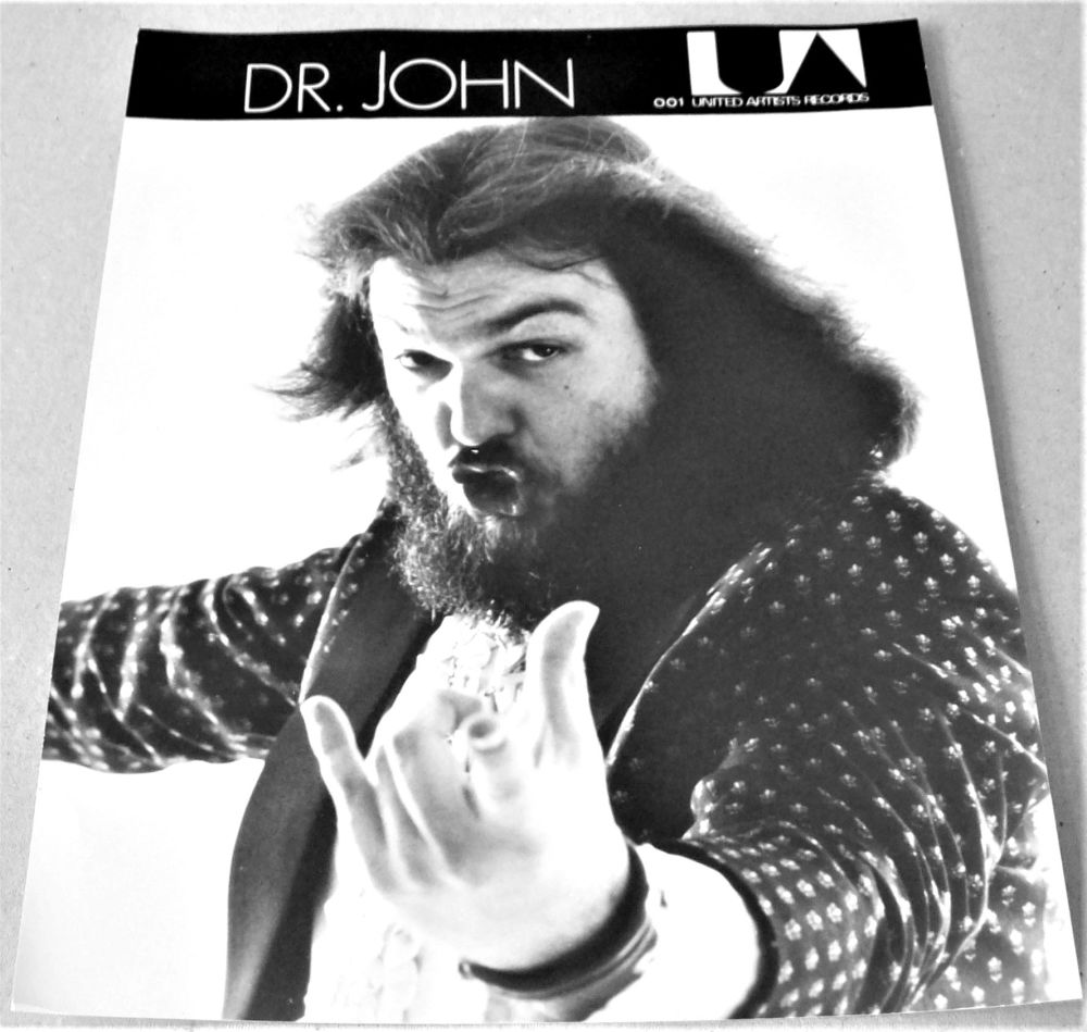 DR. JOHN ABSOLUTELY STUNNING AND RARE U.K. RECORD COMPANY PROMO PHOTOGRAPH 