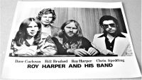 ROY HARPER AND HIS BAND SUPERB RARE U.K. RECORD COMPANY PROMO PHOTOGRAPH 1975