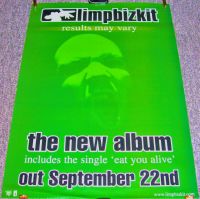 LIMPBIZKIT SUPERB U.K. DOUBLE SIDED PROMO POSTER 'RESULTS MAY VARY' ALBUM 2003