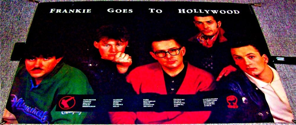 FRANKIE GOES TO HOLLYWOOD SUPERB SUBWAY EUROPEAN CONCERT TOUR PROMO POSTER 