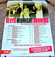 DEXYS MIDNIGHT RUNNERS RARE U.K. 'TO STOP THE BURNING' CONCERT TOUR POSTER 2003