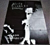 THE ROLLING STONES KEITH RICHARDS U.K. PROMO POSTER 'MAIN OFFENDER' ALBUM 1992
