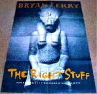 ROXY MUSIC BRYAN FERRY U.K. REC COM PROMO POSTER 'THE RIGHT STUFF' SINGLE 1987