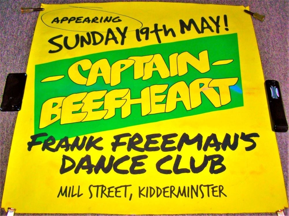 CAPTAIN BEEFHEART CONCERT POSTER SUN 19th MAY 1968 FRANK FREEMAN'S DANCE CL