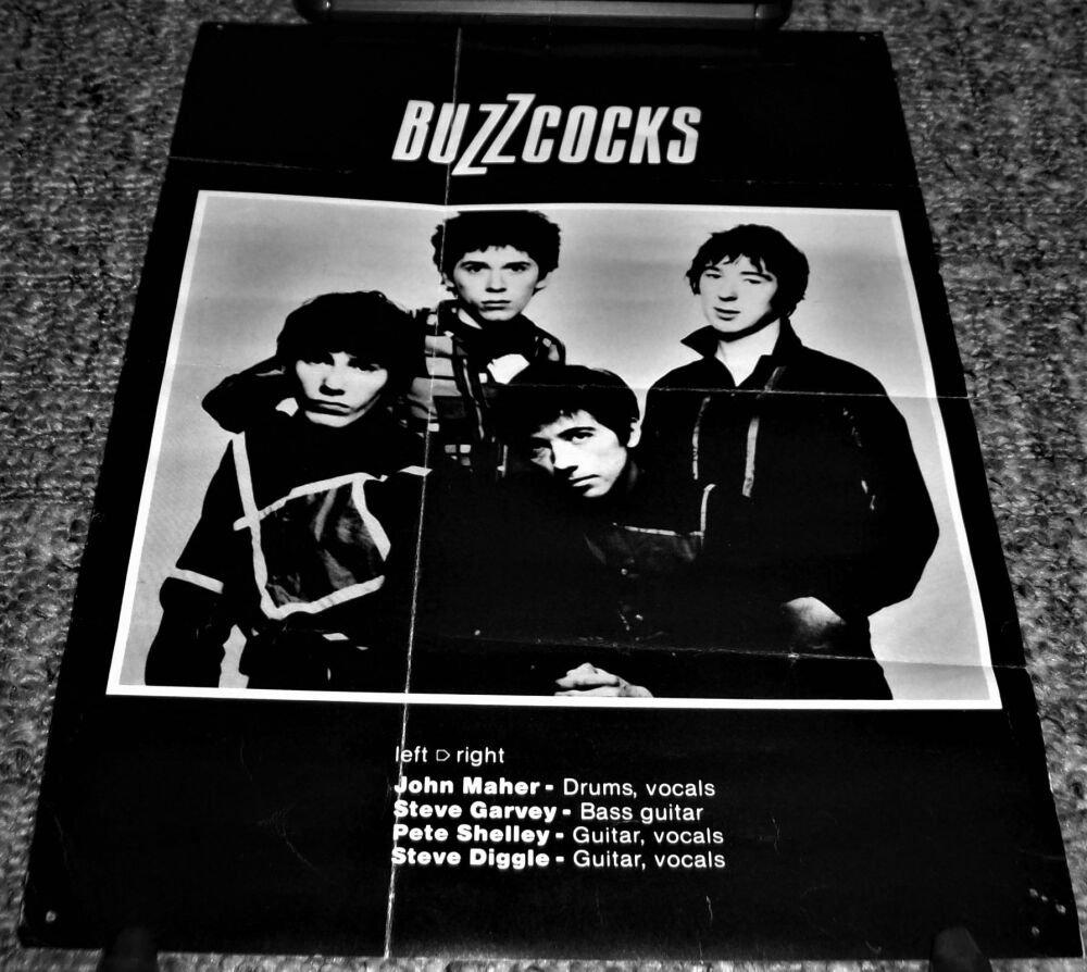 BUZZCOCKS STUNNING AND RARE U.K. RECORD COMPANY PROMO HANDBILL-MINI POSTER 